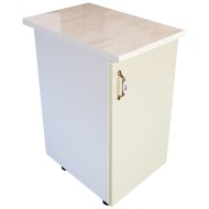 Corp inferior cu 1 usa Zebra, Alb/MDF Vanilie, cu blat Travertin, 40 x 85 x 60 cm Corp inferior cu 1 usa Zebra, Alb/MDF Vanilie, cu blat Travertin, 40 x 85 x 60 cm
